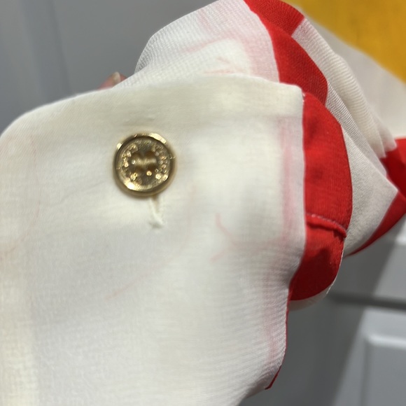 Vince Camuto sheer Stripped Blouse - Picture 4 of 6